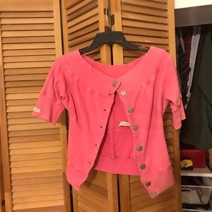 Miss sixty pink 3 quarter sleeve sweatshirt